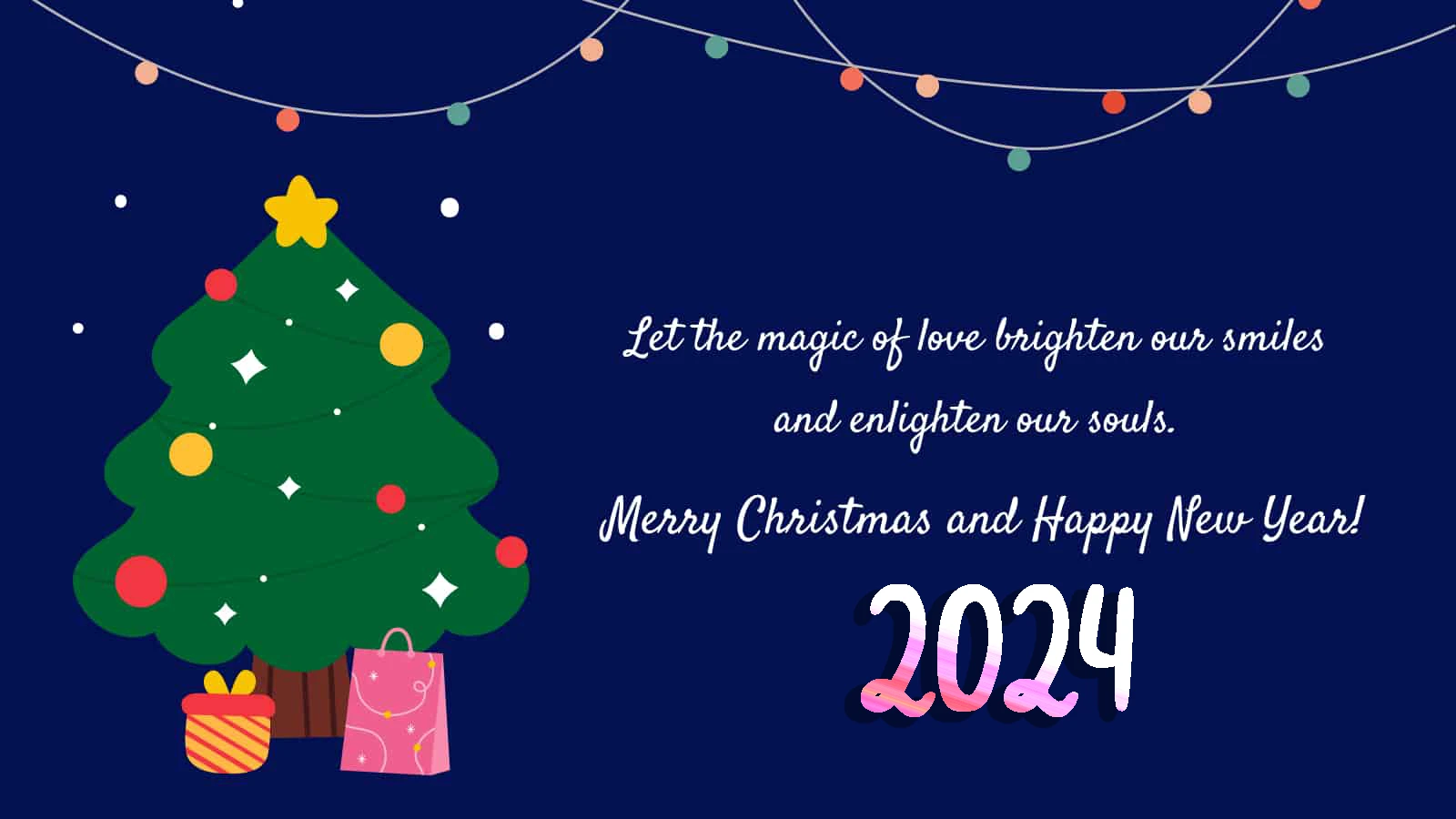 Let the magic of love brighten our smiles and enlighter our souls ^ merry christmas and happy new year